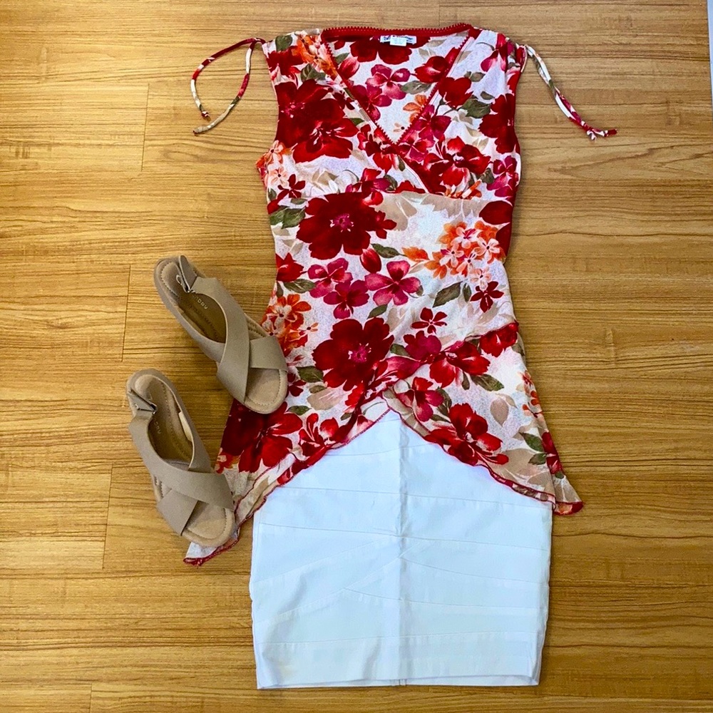 🌹🌺Floral Sleeveless Blouse🌺🌹